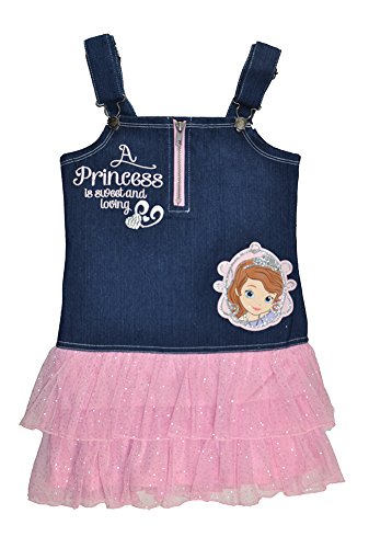 Disney Sofia The First Little Girls S/S Character Print Dress (6, Blue/Pink): Clothing, Shoes & Jewelry