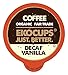 EKOCUPS Artisan Organic Decaf Vanilla Hot or Iced Coffee, Medium Roast, in Recyclable Single Serve Cups for Keurig K-cup Brewers, 40 count