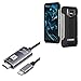 BoxWave Cable Compatible with Doogee s89 Pro - SmartDisplay Cable - USB Type-C to HDMI (6 ft), USB C/HDMI Cable - Jet Black