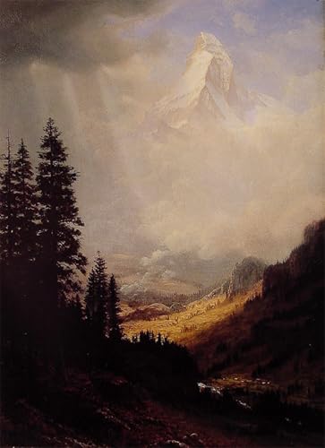 Cuadro il Cervino Albert Bierstadt cartel lienzo abstracto ZHAOSHAN pintura decorativa mural