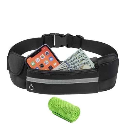 Marsupio Sportivo Impermeabile Running Porta Cellulare Donna Uomo con Tasca Cintura da Corsa - per Portafoglio Chiavi iphone X 7 6 plus Samsung Huawei smartphone Jogging Viaggio Trekking Bicicletta