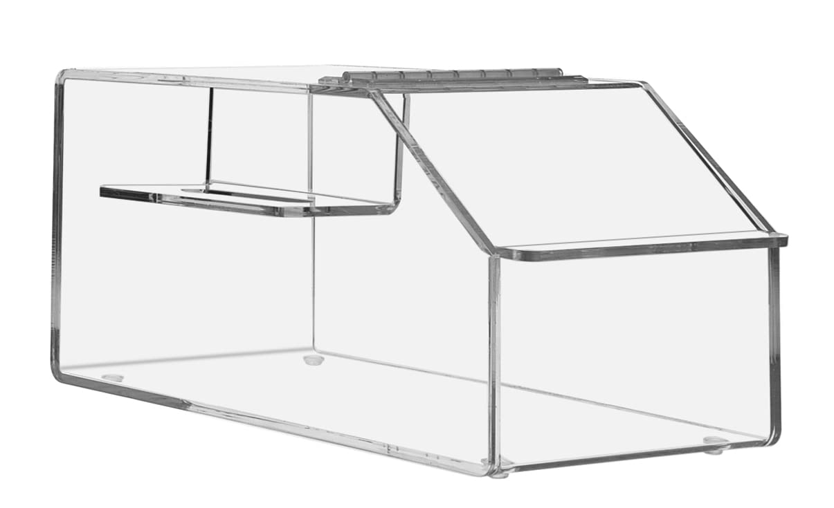 Marketing Holders Candy Storage Bin with Scoop Slot 7.75" Tabletop Nut Granola Bin Top Opening Display Birthday Parties Clear Acrylic No Assembly