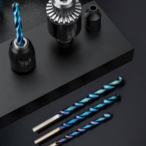 Image of HIDOTOL 13 PCS Blue Coating Cobalt Drill Bit Set M35 HSS Twist Drill Bits 1 /16 inch-1 /4 inch for Hardened Metal, Stainless Steel, Cast Iron, Plastic and Wood