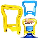 5 Gallon Water Bottle Handle (2-Pack) – Heavy-Duty Water Jug Holder for Easy Carrying, Dual-Mode Design (Single/Dual-Person Lift), Ergonomic Grip – Fits Standard 5-Gallon Jugs（Blue + Yellow）