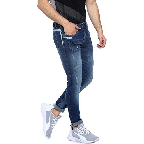 Image of CAHOOT Men's Denim Jeans for Regular Wear | Denim Fabric | Slim Fit | Jeans Crafted with Comfort Fit and High-Performance for Everyday Casual Wear