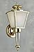 Forte Lighting 10009-01 Antique Single Light Energy Efficient Fluorescent Outdoor Wall Sconce 5.5Wx15.5H, Polished Brass