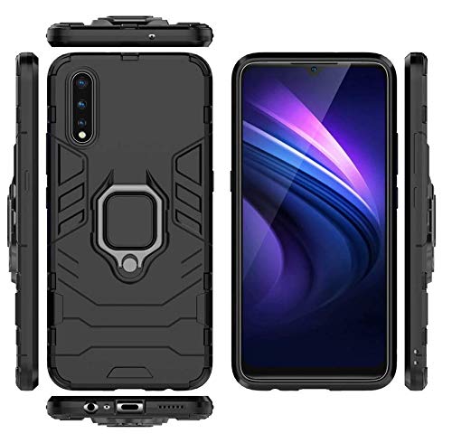 FitSmart Protective Rugged Hybrid Robot Armor Hard Back Cover Kickstand Case for vivo 1907 - Black (B0843DYZ5T) Amazon Price History, Amazon Price Tracker