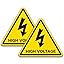 Amazon.com: 2 PCS High Voltage Sticker,4 * 2 IN Electrical Stickers ...