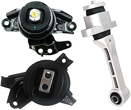 Engine Motor & Transmission Mount Set of 3 Compatible with for 2011-2015 Hyundai Sonata/Kia Optima 2.0L Turbo | A71034 A71001 A7197 -K2651