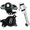 K2651 Motor & Transmission Mount Kit 3pc Compatible with Fits 2011-2014 Hyundai Sonata/2011-2015 Kia Optima 2.0L Turbo | A71034 A71001 A7197