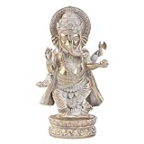 Gold Lord Ganesha Statues- Hindu Elephant God Statue Resin Sculpture Indian Ganesh Buddha Figurine Handmade Gift Decoration Ornaments for Home, Garden, Car