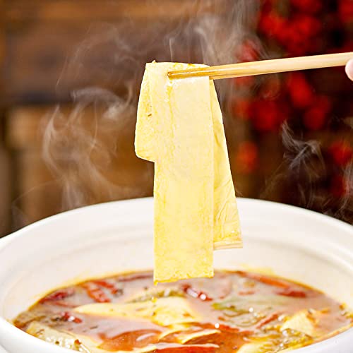 Tofu Skin Dried Fried Soybean Tofu Skin Vegan Food China Specialty Snacks Dry Goods Soy Products, Vegetarian, Non-Gmo,Doufupi Youdoupi, 500G/17.63Oz #TOP3