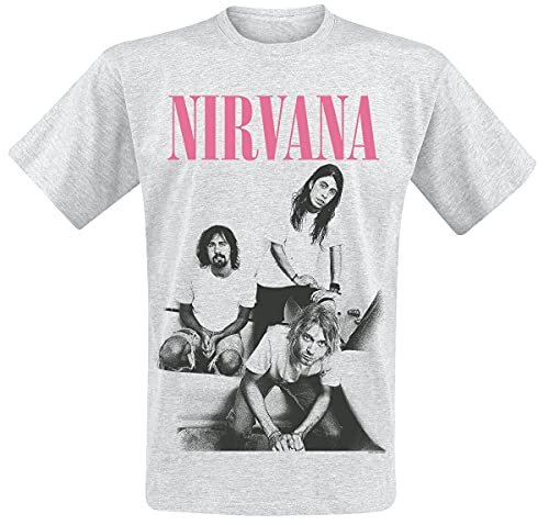 Nirvana Bathroom Photo Homme T-Shirt Manches Courtes Gris chiné S