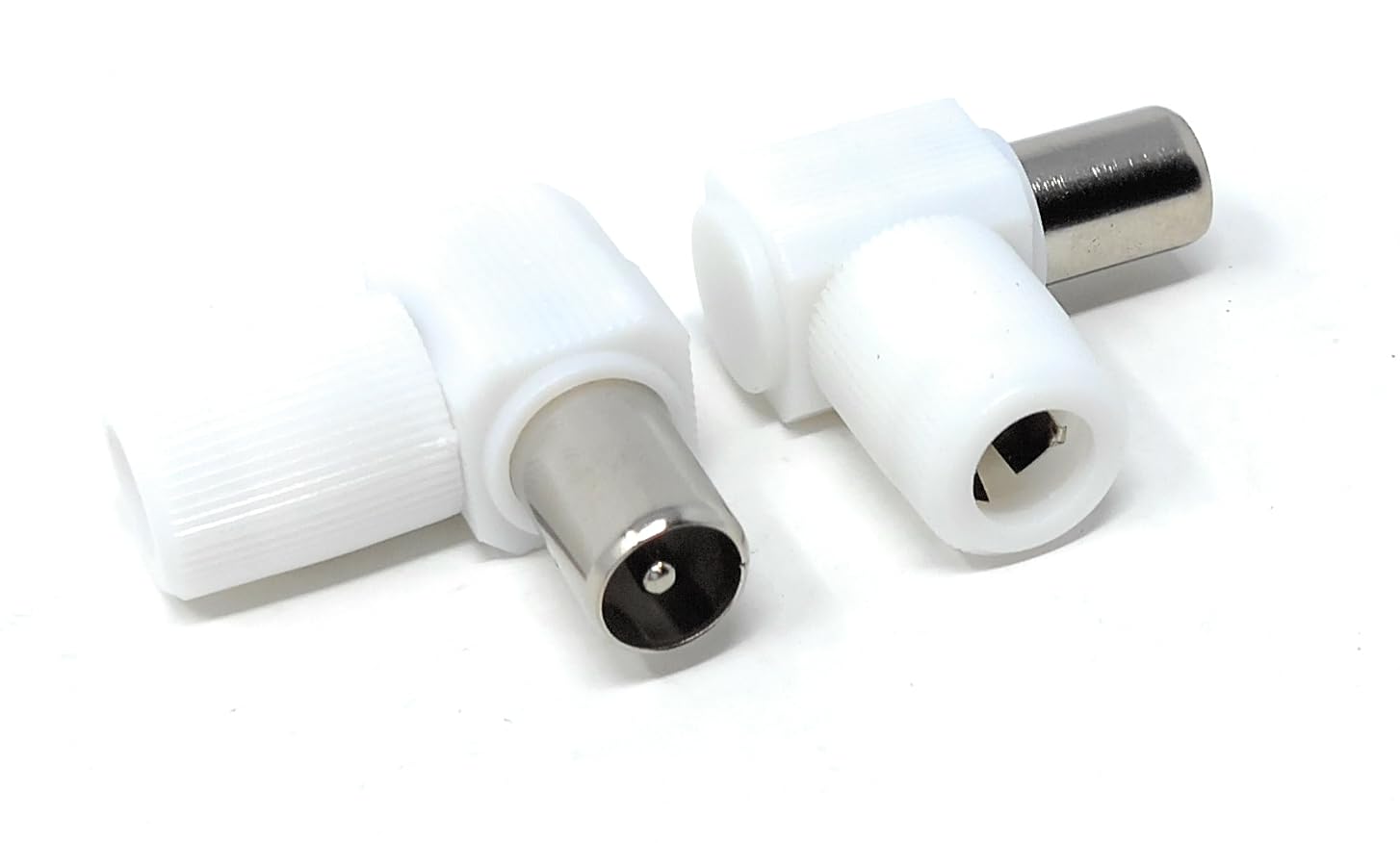 DRUT 2pcs. Right Angle RF TV Coax Plug Adapter for TV Aerial Antenna Cables - Screw Connection, No Soldering Required - Image 4