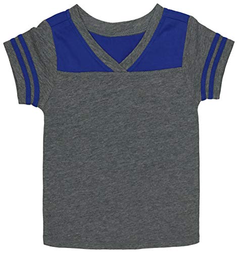 Image of ToBeInStyle Kids Boys Girls Cotton Jersey Contrast Raglan V-Neck Tee T-Shirts