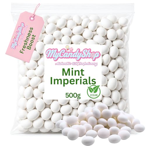 MyCandyShop Mint Imperials 500g - Mints Sweets Made with Natural Peppermint Oil - Sweets in bulk cheap - Made in the UK