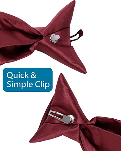 Image of boxed-gifts Clip on Ties for Men - Premium Black Solid Color Clip on Tie