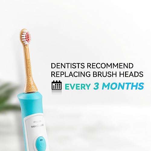 Ponpace For Kids 3+ Bamboo Electric Toothbrush Replacement Heads With Plant-Based Bristles, Compatible With Philips Sonicare For Kids #TOP6