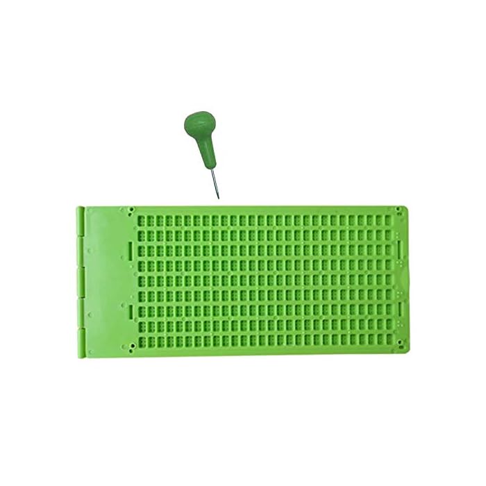 Buy Beauneo 9 Lines 30 Cells Braille Writing Slate and Stylus Plastic Braille Slate Kit for The