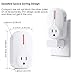 BESTTEN Wireless Remote Control Outlet Set (4 Outlets, 2 Remotes) with 110 Feet Range, Home Automation Set, ETL Listed, White