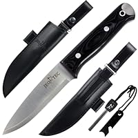 JEO-TEC Nº18 Nóż Bushcraft, nóż do paska na zewnątrz, nóż