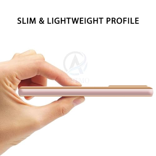 Image of AESTMO Back Case Cover for iQOO Z5 5G Back Cover | Gold Electroplating Chrome | Raised Edges | Super Soft-Touch | Bumper Back Case for iQOO Z5 5G (Pink)
