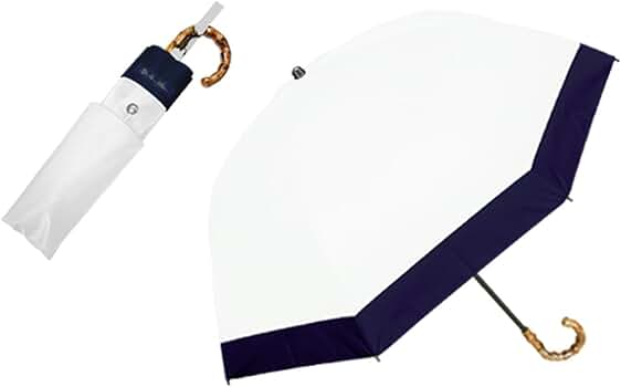 Amazon | 芦屋ロサブラン 折り畳み 2段折り ショート 日傘 コンビ 竹