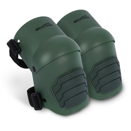 Image of MELOTOUGH Knee Pads for Work,Construction,Flooring,Gardening-Comfortable and Flexible(Army Green)