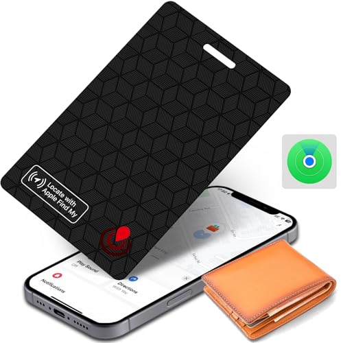 Wallet Tracker Karte, Bluetooth Tracker Karte 1.8mm Air Tags Karte kompatibel mit Apple Find My (nur iOS), IP68 Wasserdicht SmartTag Tracker Karte Item Finder für Reisekoffer, Gepäck, Koffer, Taschen