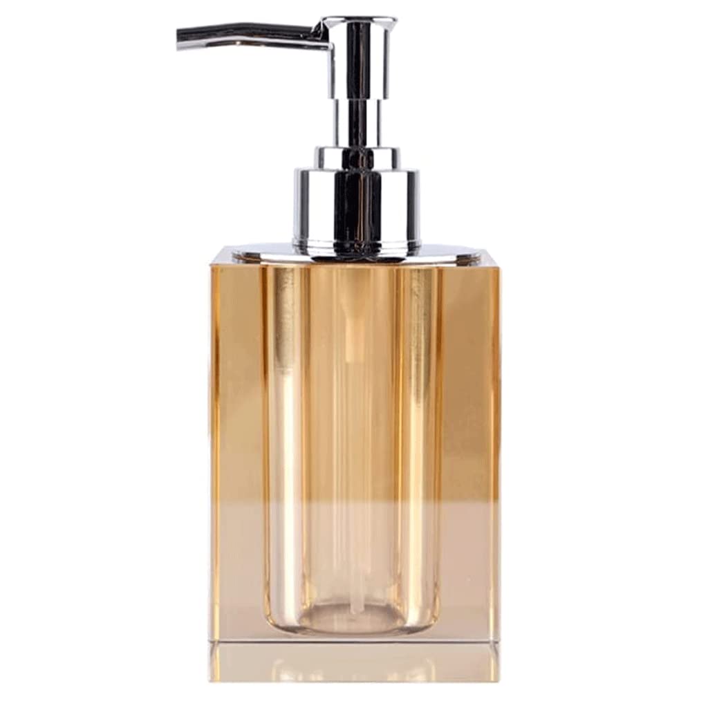 Dispenser di sapone manuale classico, set di accessori da bagno da 4 pezzi, pompa per sapone, dispenser di lozione in vetro trasparente di alta qualità, 280 ml/9,5 oz, ambra - 1 co,Amber-1 pack