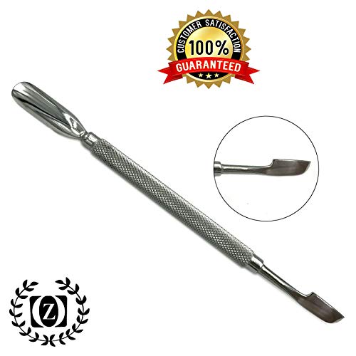 STAINLESS STEEL CUTICLE PUSHER NAIL CLEANER TRIMMER MANICURE PEDICURE TOOL