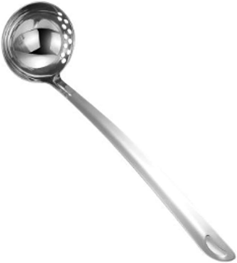Dual-purpose Soup Spoon Stainless Steel Colander Long Handle Hot Pot Separate Filter Kitchen Tool