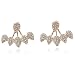 Ear Stud Crawler Earrings Cuff Climber Ear Wrap Pin Cute Women Vine Chandelier Rhinestone Clip on Jewelry Rose Gold