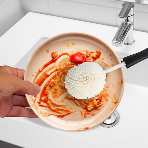 Image of HIC Kitchen Bar Soft Foam Glass Washing Brush, Non-Scratch Foam Tips