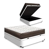 Cama box baú + colchão de espuma d45 - iso 150 - ortobom (branco c