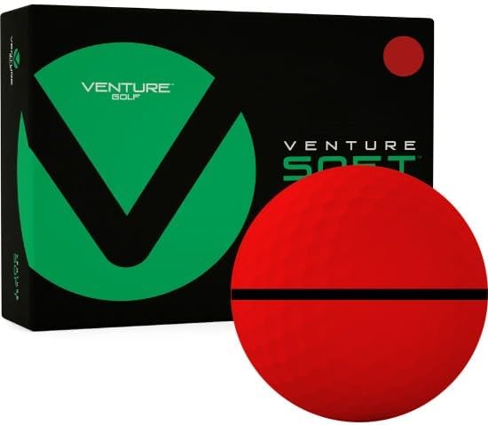 Venture Golf Soft Matte Red AlignXL Golf Balls