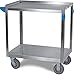 CFS UC7022133 2 Shelf Stainless Steel Utility / Service Cart, 700 Pound Capacity, Large