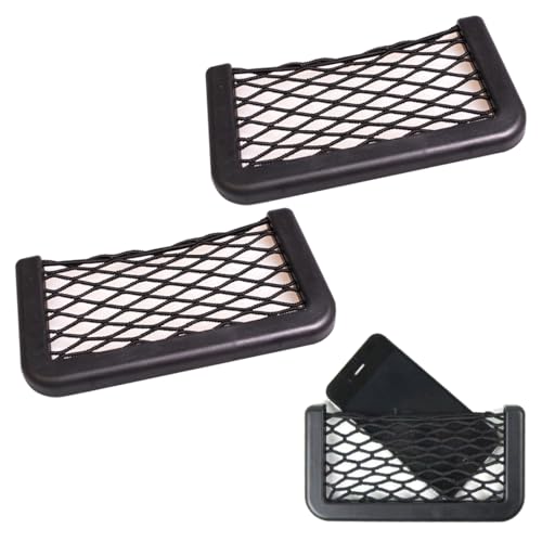 JYNXOR 2 Piezas Bolsa de Almacenamiento de Malla Negra, Red Maletero, Bolsa de Cuerda para Maletero de Automóvil Adecuado para Objetos Pequeños, Coches, Equipaje, Organización de Oficina