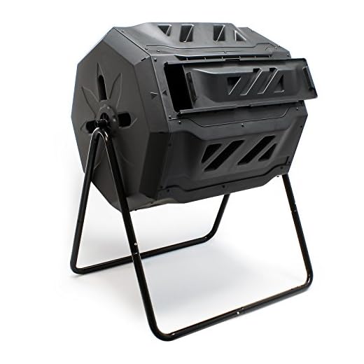 Wiltec Compostiera Girevole da Giardino composter Rotante a Due Scomparti 160 Litri