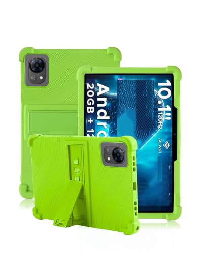 Coque Doogee Tab G5 10,1 antichoc étui silicone vert résistant aux chutes avec support
