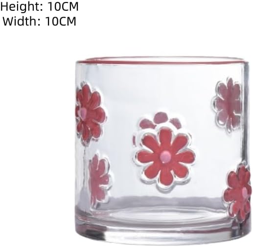 Joeyan Hand-Painted Glass Candle Cups with Festive Designs for Holiday Decor