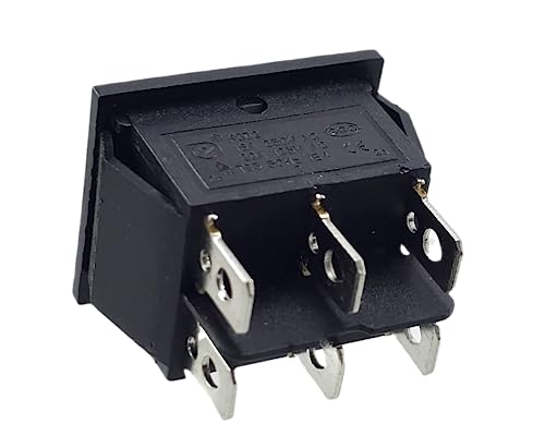 Rocker switch, 2-pole (6-pin) changeover switch 16A 250VAC 28.5 * 21.1mm rocker illuminated, red - Image 4