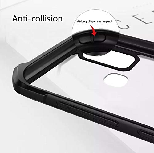 Image of REALCASE Hot 9 Back Cover, Silicone & Acrylic Hard Transparent Bumper Back Case Cover for Infinix Hot 9 / Hot 9 Pro (X-Black)