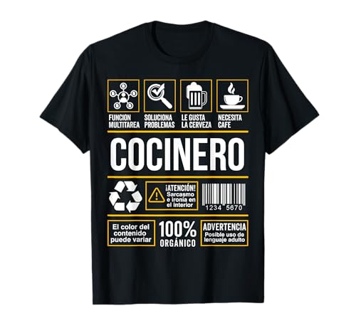 Etiqueta Friki Profesión Trabajo Cocinero Regalo Humor Camiseta
