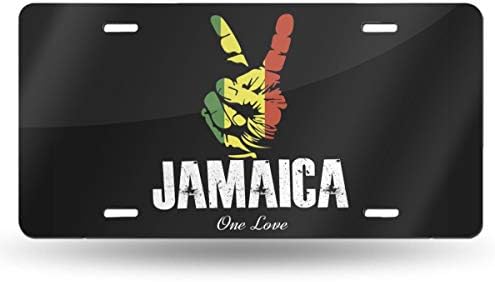 KiuLoam Jamaica Graphic Design 12x6 Inch License Plate Cover,Aluminum Novelty License Plates,Decorative Car Front License Plate Vanity Tag for Women Girls