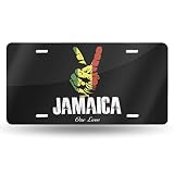 KiuLoam Jamaica Graphic Design 12x6 Inch License Plate Cover,Aluminum Novelty License Plates,Decorat