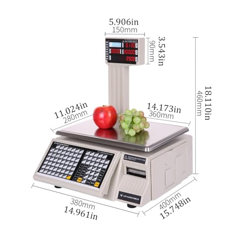 Báscula electrónica con impresora y caja registradora integrada miniatura 2