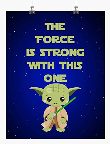 Yoda Star Wars Nursery Decor Print - The Force Is Strong With This One