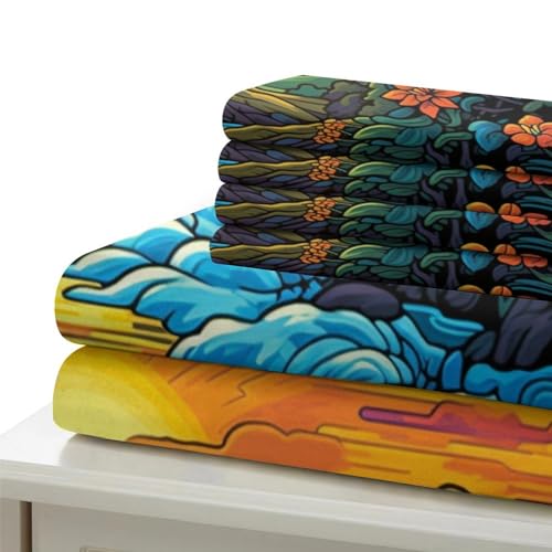 Parure de lit microfibre avec fermeture éclair et motif 3D