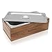 YourCasa® Komposteimer - Akazien Holz Box - Biomülleimer Küche - Spülmaschinenfest - geruchsdicht- herausnehmbarer Edelstahl Einsatz - Bio Mülleimer Küche mit Deckel Biomüll
